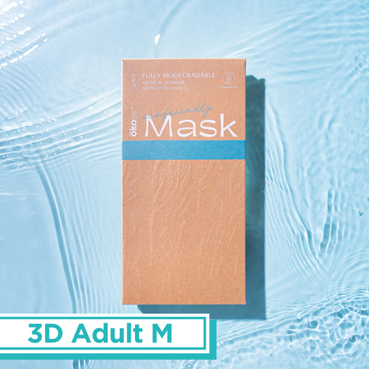 ÖKOSIX® 可完全生物降解Level 3口罩 成人M碼 白色 6個裝