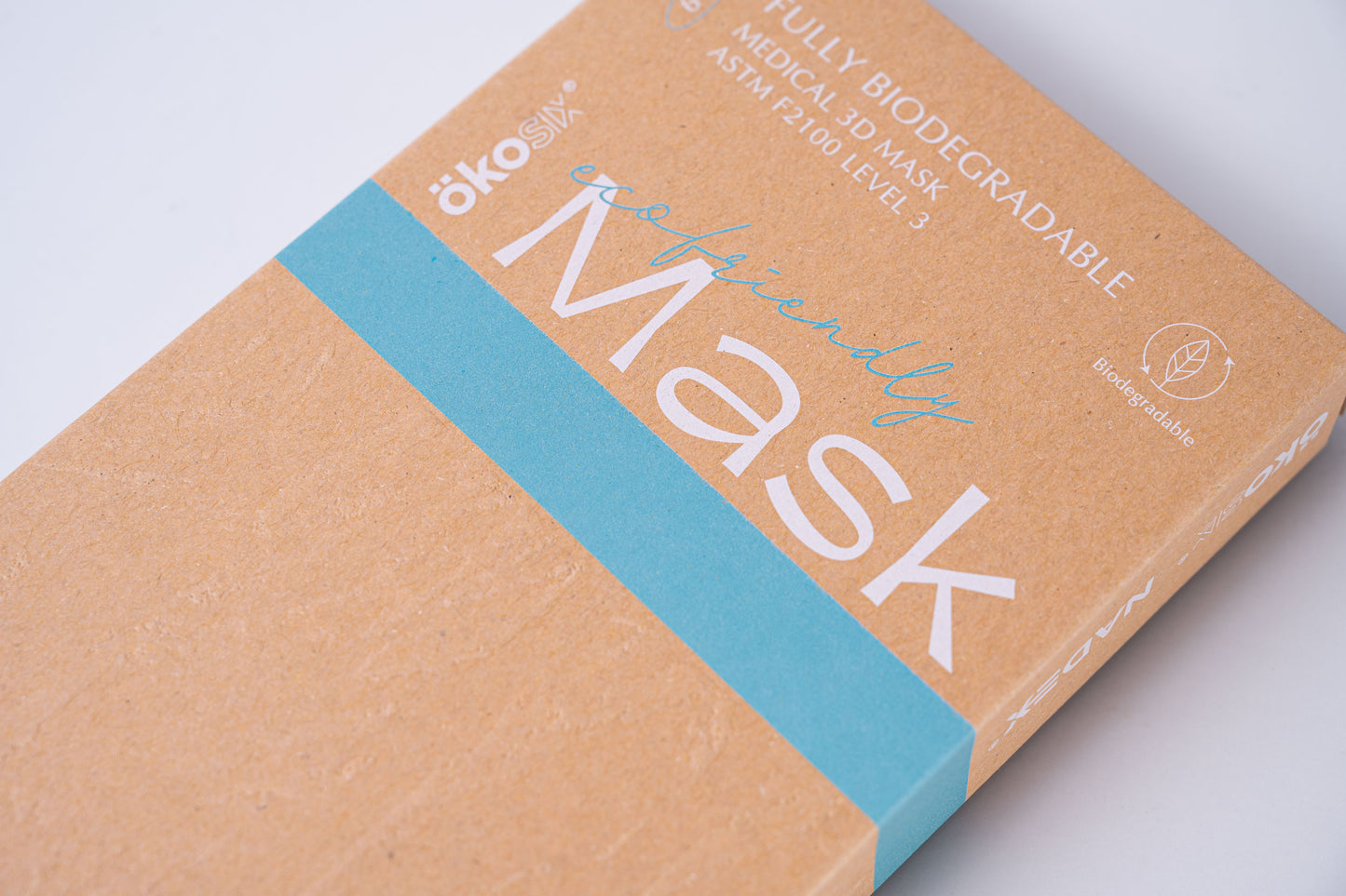 ÖKOSIX® 可完全生物降解Level 3口罩 成人M碼 白色 6個裝