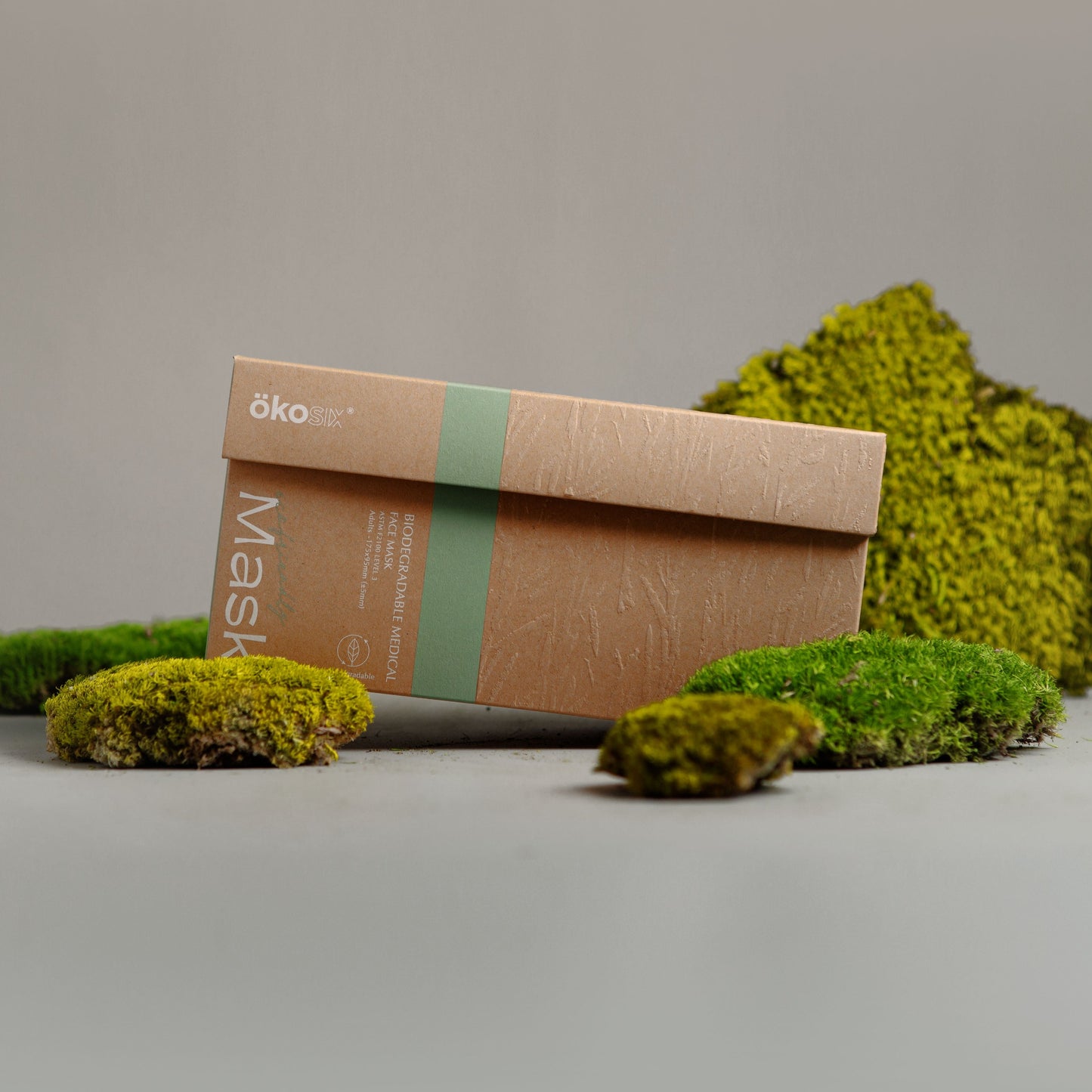 ÖKOSIX® 可完全生物降解Level-3 平面口罩成人白色36個裝