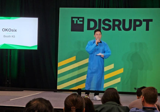 OKOsix shows its biodegradable plastic at TechCrunch Disrupt 2025
