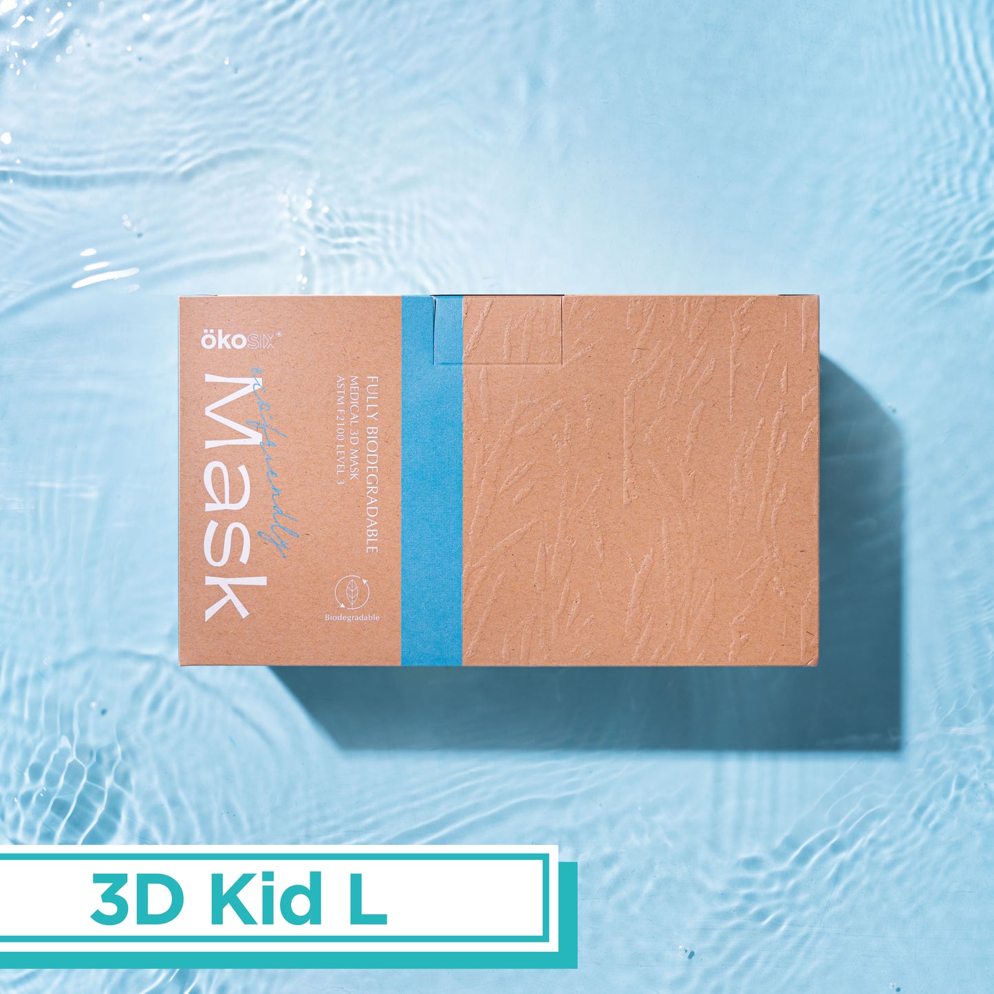 OKOsix® Fully Biodegradable Level 3 Surgical Mask - Kid L - White - 36 pieces per box