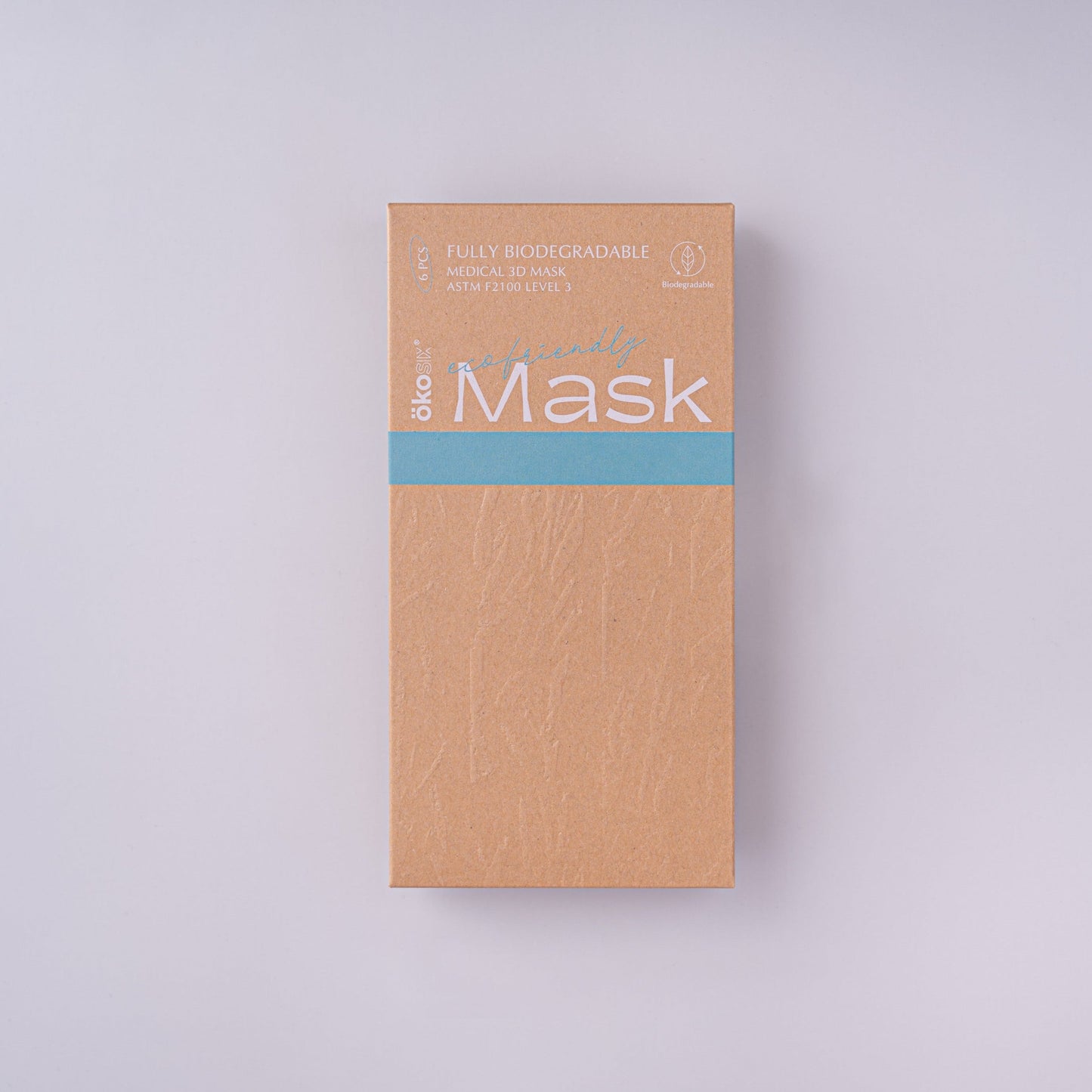 OKOsix® Fully Biodegradable Level 3 Surgical Mask - Adult S - White - 6 pieces per box
