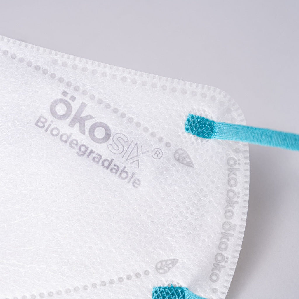 ÖKOSIX® Fully Biodegradable Level 3 Surgical Mask - Adult S - White - 6 pieces per box