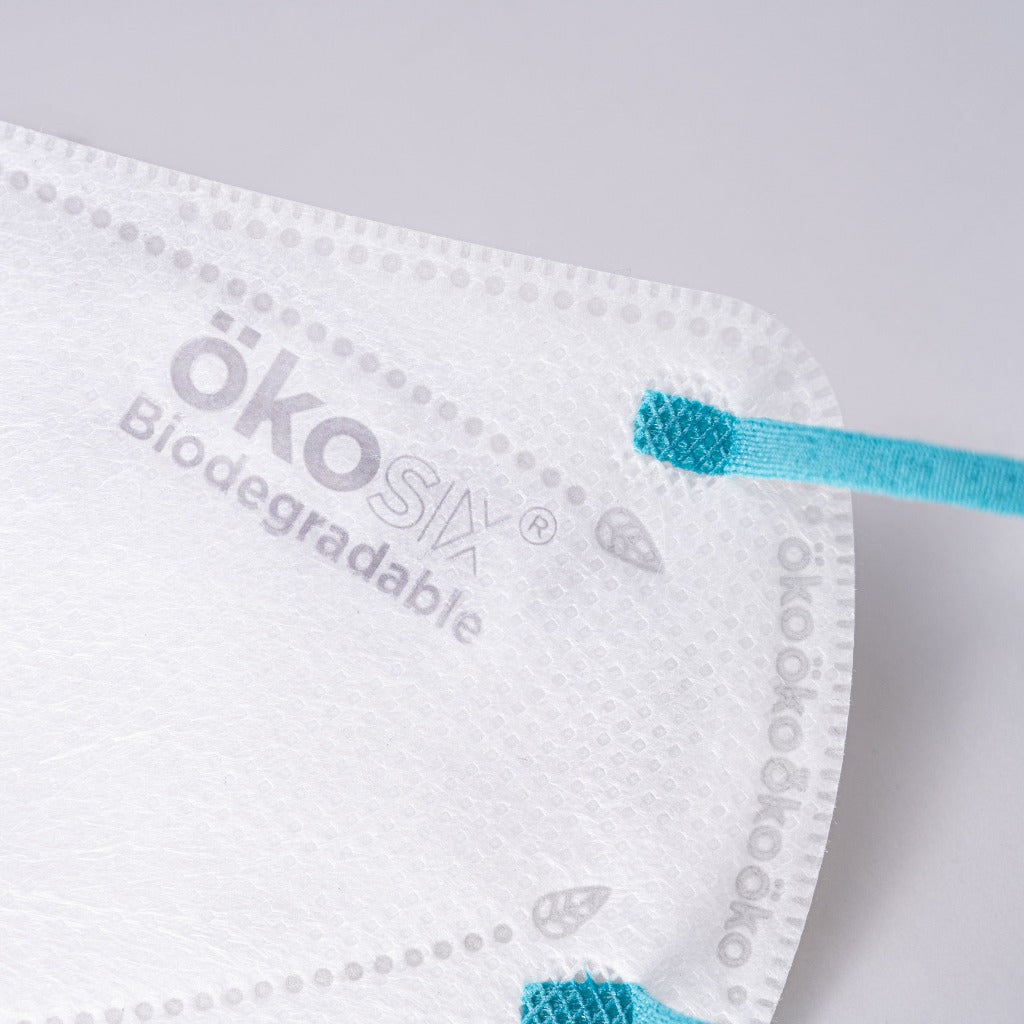 OKOsix® Fully Biodegradable Level 3 Surgical Mask - Adult S - White - 6 pieces per box