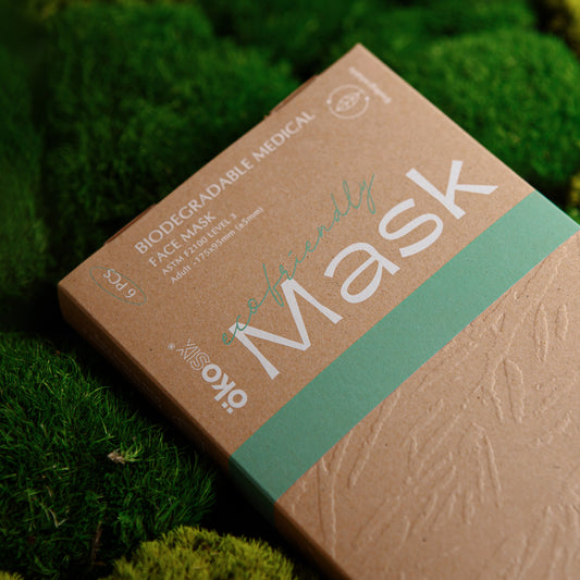 ÖKOSIX® 可完全生物降解 Level-3 口罩成人M碼白色6個裝